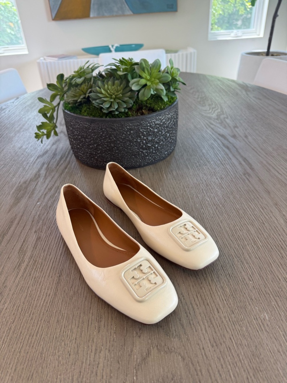 Tory Burch Georgia Square Toe Flat NWT ~ Size 10 - Picture 2 of 7